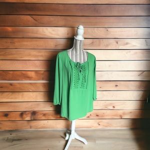 Charter Club green blouse women’s XL